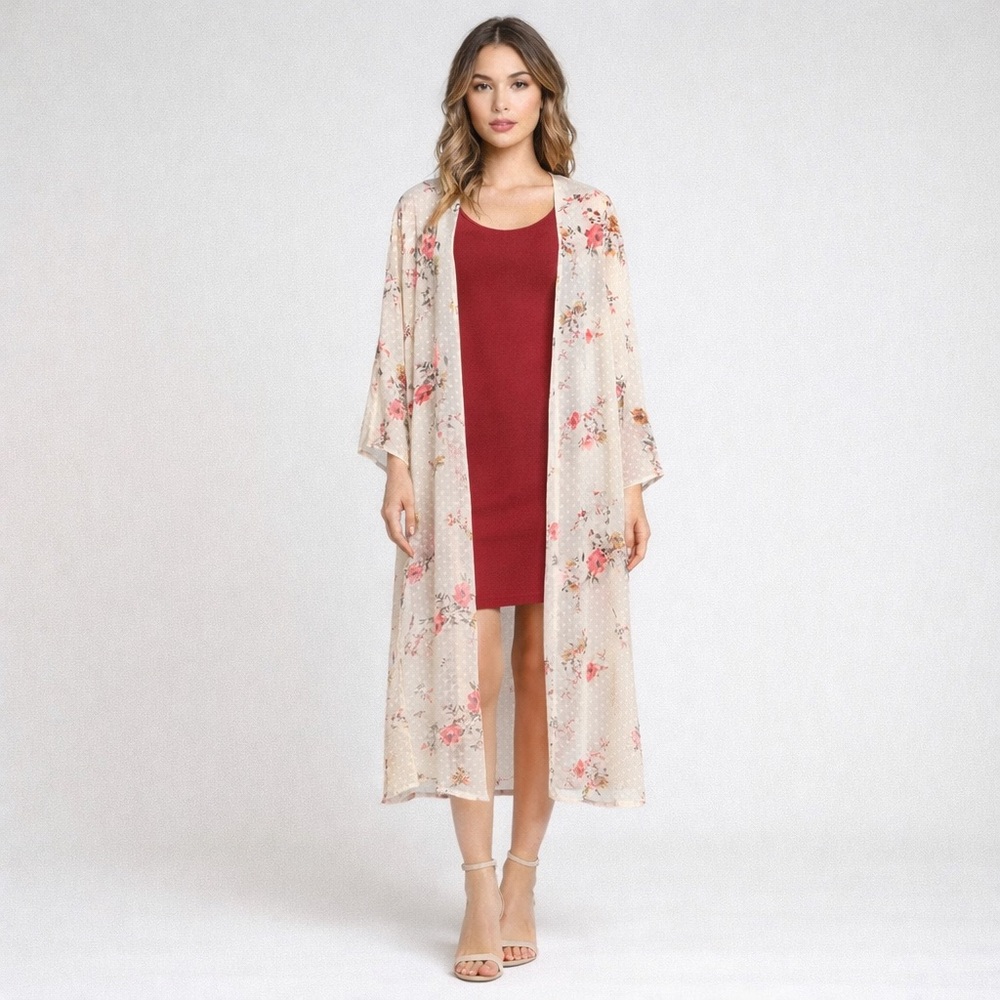 Show Me Your Mumu Floral Sheer Kimono Duster